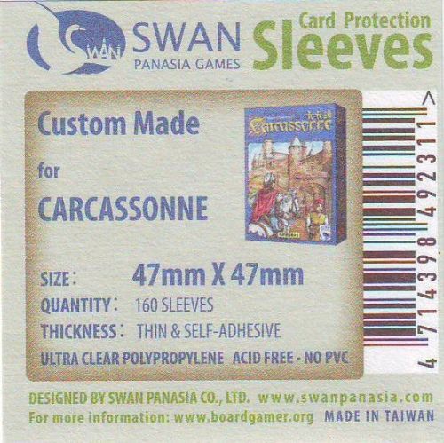 Swan Card Sleeves: 47x47 160pcs selfadhesive